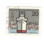 Sellos de Europa - Alemania -  775 años del puerto de Hamburgo