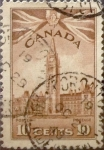 Sellos de America - Canad� -  Intercambio 0,20 usd 10 cent 1942