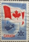 Stamps Canada -  Intercambio 0,20 usd 5 cent 1967