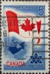 Stamps Canada -  Intercambio 0,20 usd 5 cent 1967