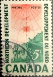 Stamps Canada -  Intercambio 0,20 usd 5 cent 1961