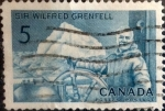 Stamps Canada -  Intercambio crxf 0,20 usd 5 cent 1965