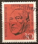 Sellos de Europa - Alemania -  Primer aniversario de la muerte de Konrad Adenauer.