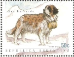 Stamps Argentina -  PERROS.  SAN  BERNARDO.