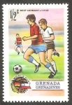 Sellos de America - Granada -  Mundial de fútbol en Alemania