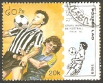 Sellos de Asia - Laos -   Mundial de fútbol Italia 90