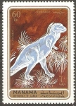 Stamps United Arab Emirates -  ANIMALES  PREHISTÒRICOS.  ALLOSAURUS.