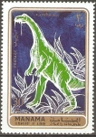 Stamps United Arab Emirates -  ANIMALES  PREHISTÒRICOS.  PLATEOSAURUS.
