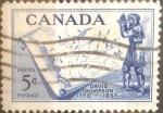 Stamps Canada -  Intercambio 0,20 usd 5 cent 1957