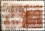 Sellos de America - Canad� -  Intercambio 0,20 usd 5 cent 1966