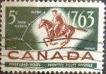 Stamps Canada -  Intercambio cr3f 0,20 usd 5 cent 1963