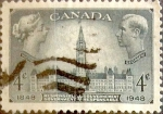 Stamps Canada -  Intercambio 0,20 usd 4 cent 1948