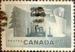 Stamps Canada -  Intercambio 0,20 usd 20 cent 1952