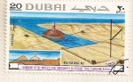 Stamps United Arab Emirates -  Construcion deposito de petroleo en el mar