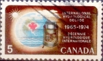 Stamps Canada -  Intercambio 0,20 usd 5 cent 1968