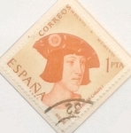 Stamps Spain -  1 peseta 1958