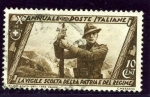 Stamps Italy -  10º Aniversario de la marcha sobre Roma. Centinela vigilando