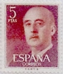 Stamps : Europe : Spain :  5 pesetas 1960