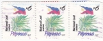 Stamps Philippines -  Planta filipina y bandera nacional