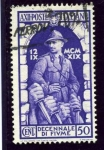 Stamps Italy -  10º Aniversario de la Anexion de Fiume. D´Annunzio