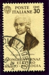 Stamps : Europe : Italy :  I Congreso Internacional de Electro radio biología. Luigi Galvani