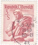 Stamps Austria -  Traje regional austriaco