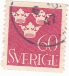 Stamps Sweden -  3 coronas