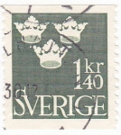 Stamps Sweden -  3 coronas