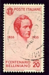 Stamps Italy -  Centenario de la muerte del compositor Vincenzo Bellini. Vincenzo Bellini