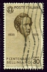 Stamps Italy -  Centenario de la muerte del compositor Vincenzo Bellini. Vincenzo Bellini