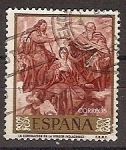 Stamps : Europe : Spain :  ESPAÑA SEGUNDO CENTENARIO USD Nº 1244 (0) 1P ROJO CASTAÑO VELAZQUEZ