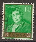 Stamps : Europe : Spain :  ESPAÑA SEGUNDO CENTENARIO USD Nº 1245 (0) 1,8P VERDE ESMERALDA VELAZQUEZ