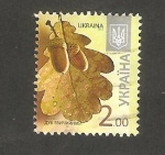Stamps Ukraine -  Milésima 2012 III - Hoja de roble