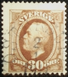 Stamps : Europe : Sweden :  King Oscar II