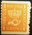 Stamps Sweden -  Corona y Corneta de Correos