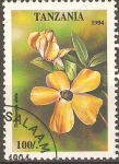 Sellos de Africa - Tanzania -  FLORES.  THUNBERGIA  ALATA.