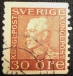 Sellos de Europa - Suecia -  King Gustaf V
