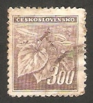 Stamps Czechoslovakia -  373 - Hojas de tilo