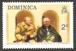 Sellos del Mundo : America : Dominica : 398 - Centº del nacimiento de Winston Churchill, con Roosevelt