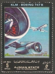 Sellos de Asia - Emiratos �rabes Unidos -  Ajman - KLM, Boeing 747 B