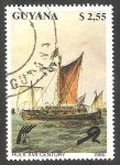 Stamps Guyana -  Nave del siglo XVII