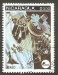 Stamps Nicaragua -  969 - Intelsat, Telecomunicaciones internacionales por satélites