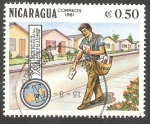Stamps Nicaragua -  1154 - Cartero