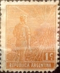 Stamps Argentina -  Intercambio 0,25 usd 1 cent. 1912