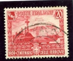 Stamps Italy -  Centenario del ferrocarril italiano
