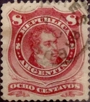 Stamps Argentina -  Intercambio daxc 0,50 usd 8 cent. 1880