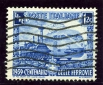 Sellos de Europa - Italia -  Centenario del ferrocarril italiano