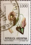 Stamps Argentina -  Intercambio 0,25 usd 1000 australes 1989