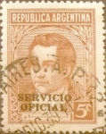 Stamps Argentina -  Intercambio 0,20 usd  5 cents. 1938