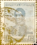 Stamps Argentina -  Intercambio 0,25 usd  12 cents. 1917